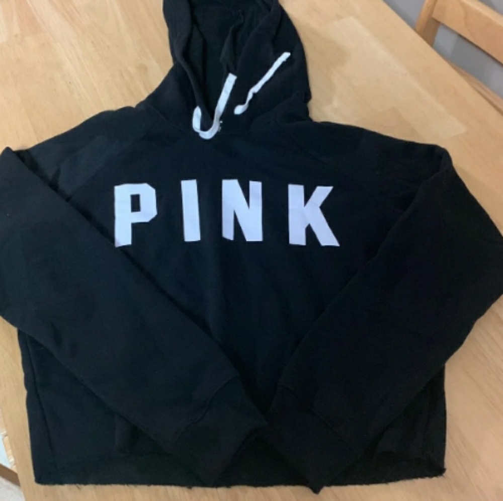 New Victoria's Secret Pink Cropped Hooded Sweatshi